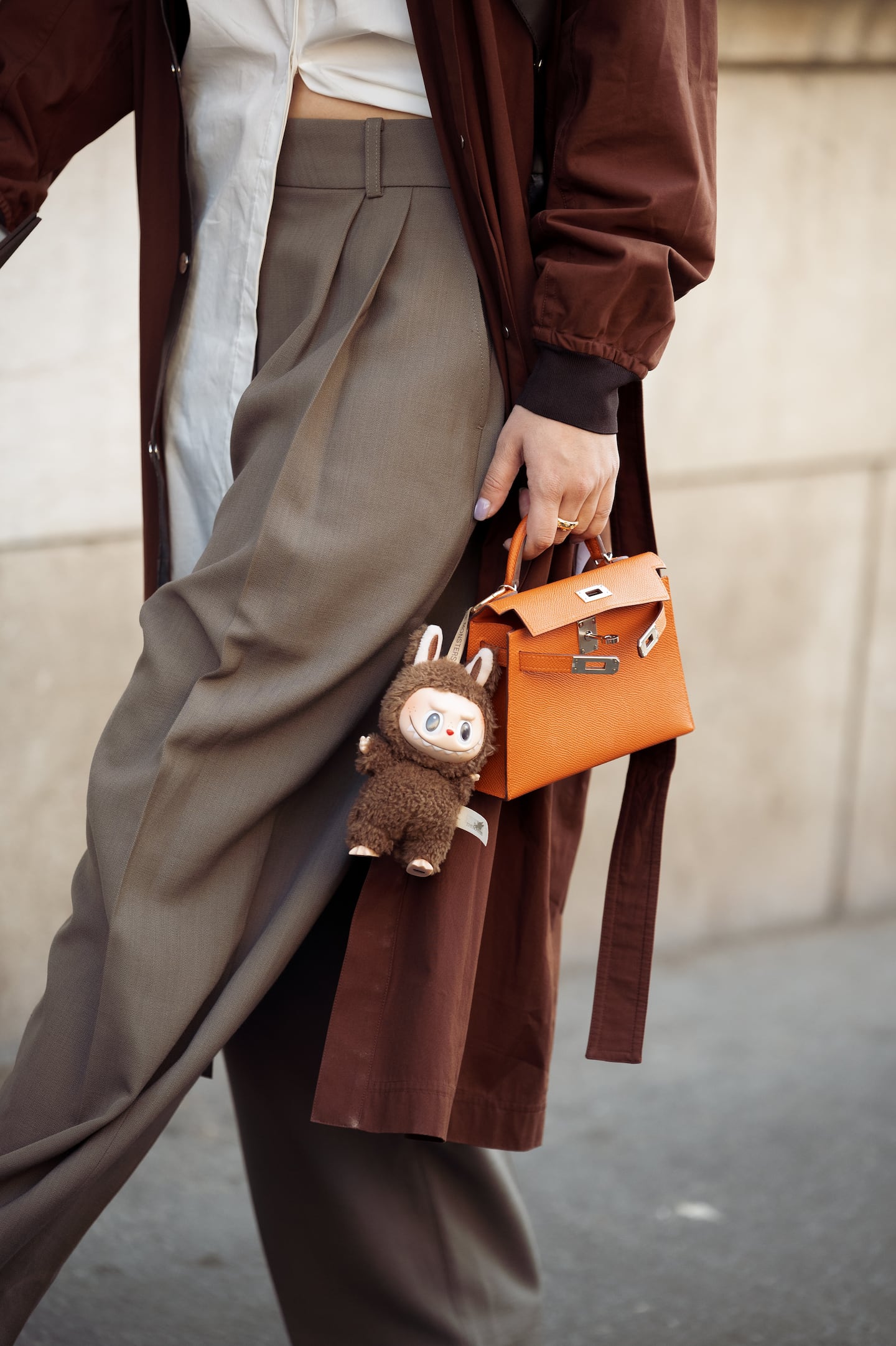 Labubu bag charm.