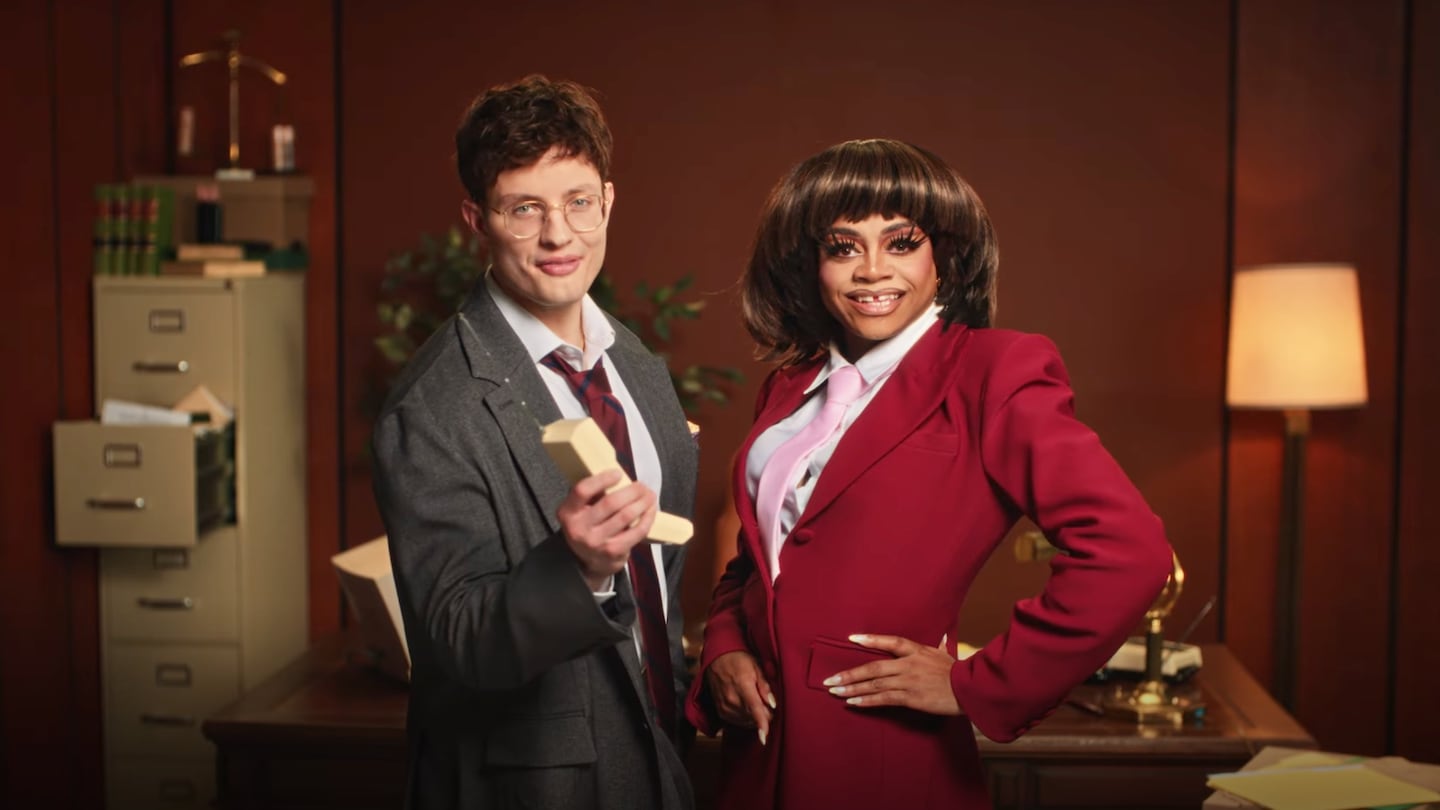 E.l.f. Beauty's "E.l.f.ino & Schmarnes" campaign featuring comedian Matt Rife and drag queen Heidi N Closet.