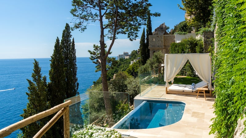A suite at Borgo Santandrea on the Amalfi Coast.