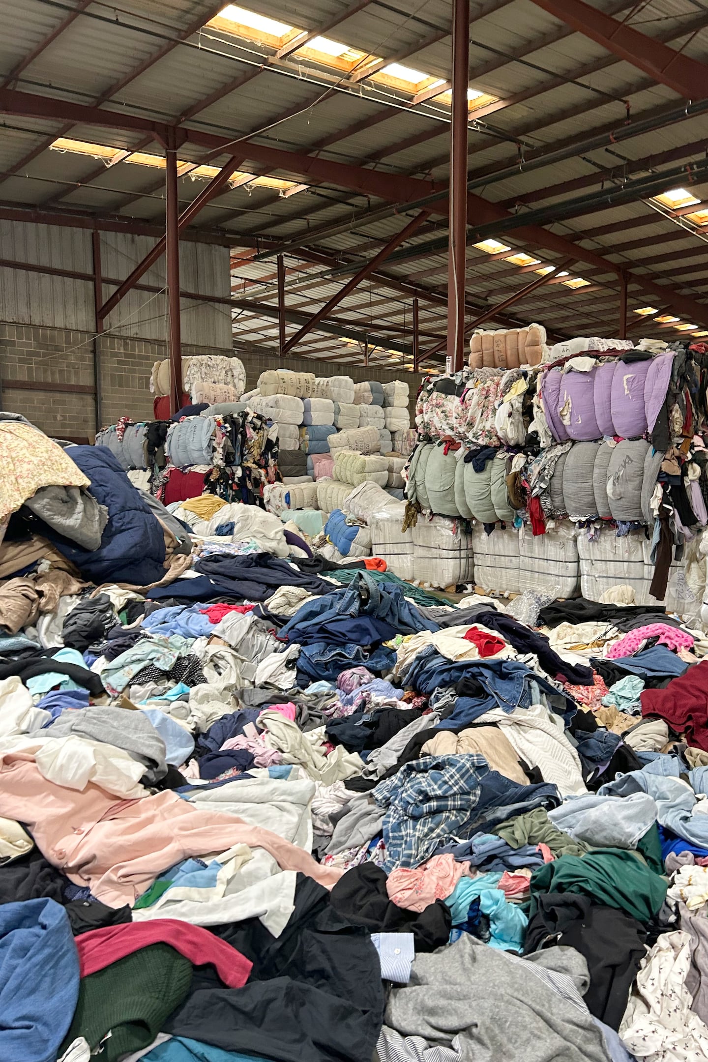 Clothing warehouse in Laredo, Texas.